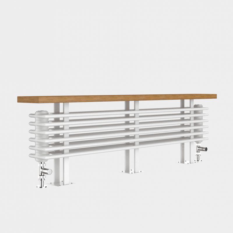 Vintage Ferro Bench Radiator
White
White background
Angled 