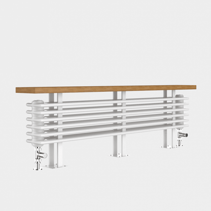 Vintage Ferro Bench Radiator
White
White background
Angled 