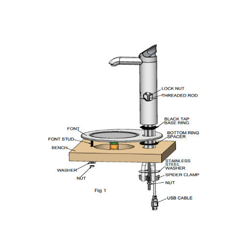 Zip G5 Classic HydroTap Integrated Tap Font and Drain Matt Black