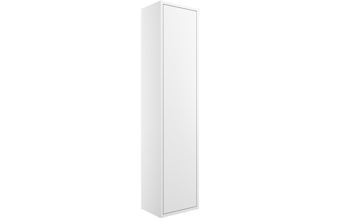 Palas 300mm 1 Door Wall Hung Tall Unit - Matt White
