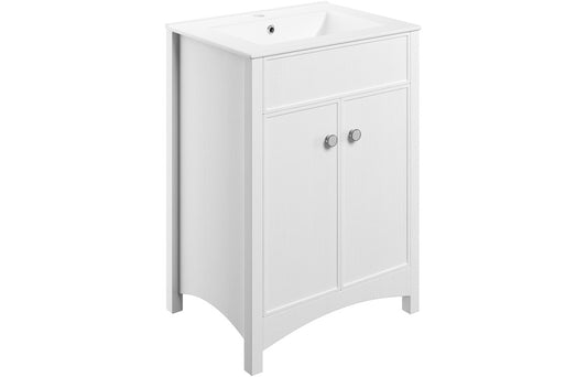 Lavana 610mm Basin Unit (exc. Basin) - Satin White Ash