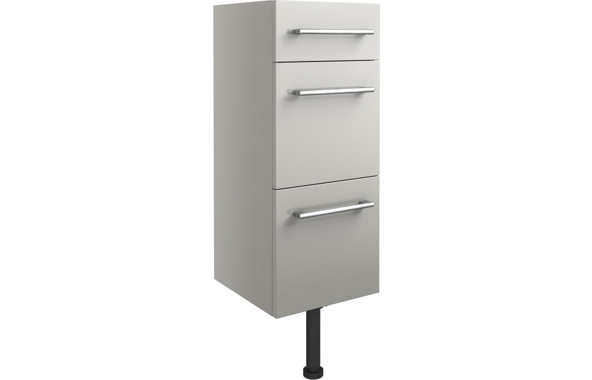 Atlas 300mm 3 Drawer Unit - Light Grey Gloss