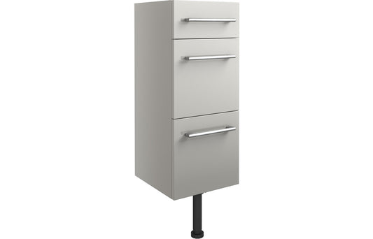 Atlas 300mm 3 Drawer Unit - Light Grey Gloss
