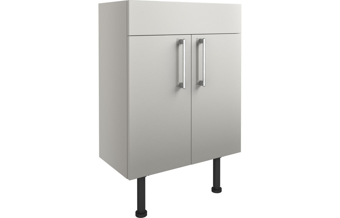 Atlas 600mm Basin Unit - Light Grey Gloss