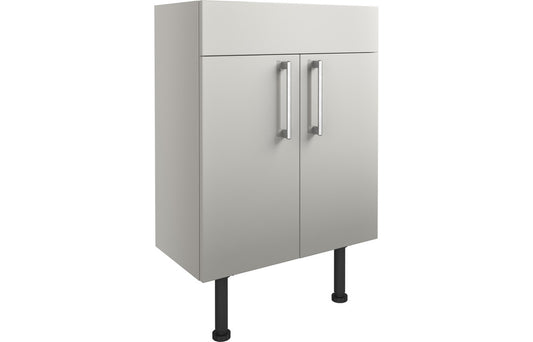 Atlas 600mm Basin Unit - Light Grey Gloss