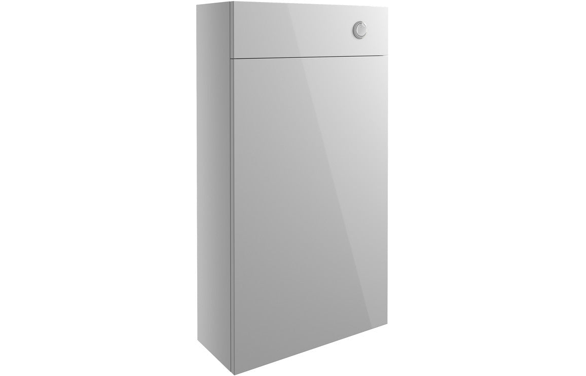 Atlas 500mm Slim WC Unit - Light Grey Gloss