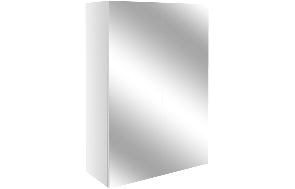 Atlas 500mm Mirrored Unit - White Gloss