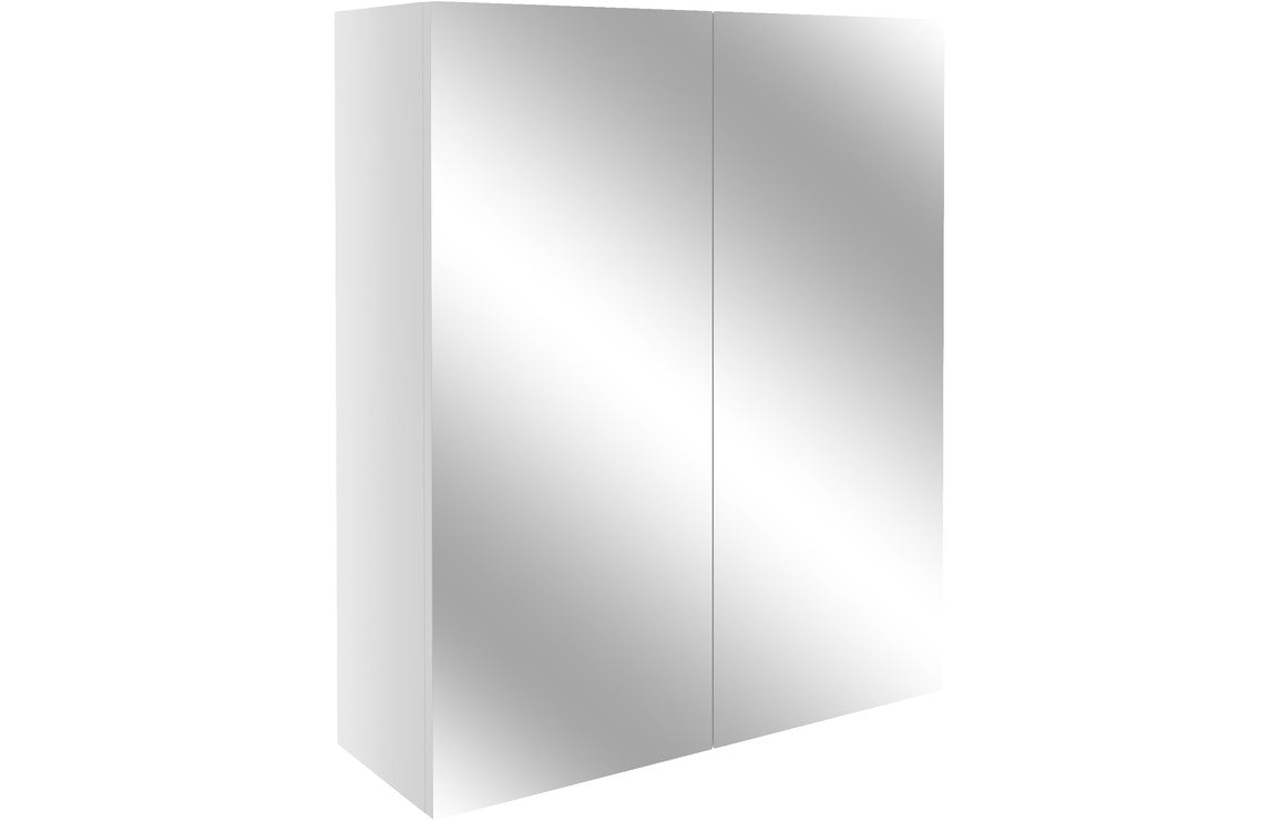 Atlas 600mm Mirrored Unit - White Gloss