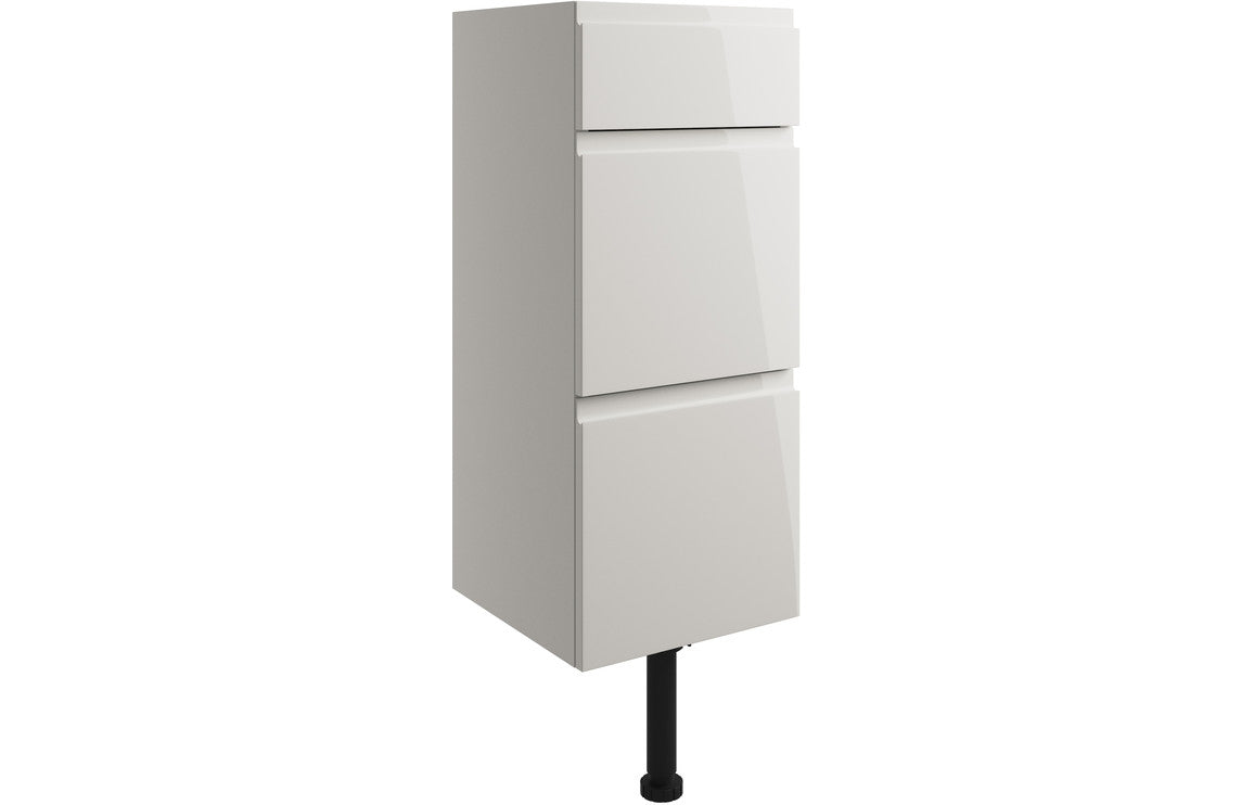 Venus 300mm 3 Drawer Unit - Pearl Grey Gloss
