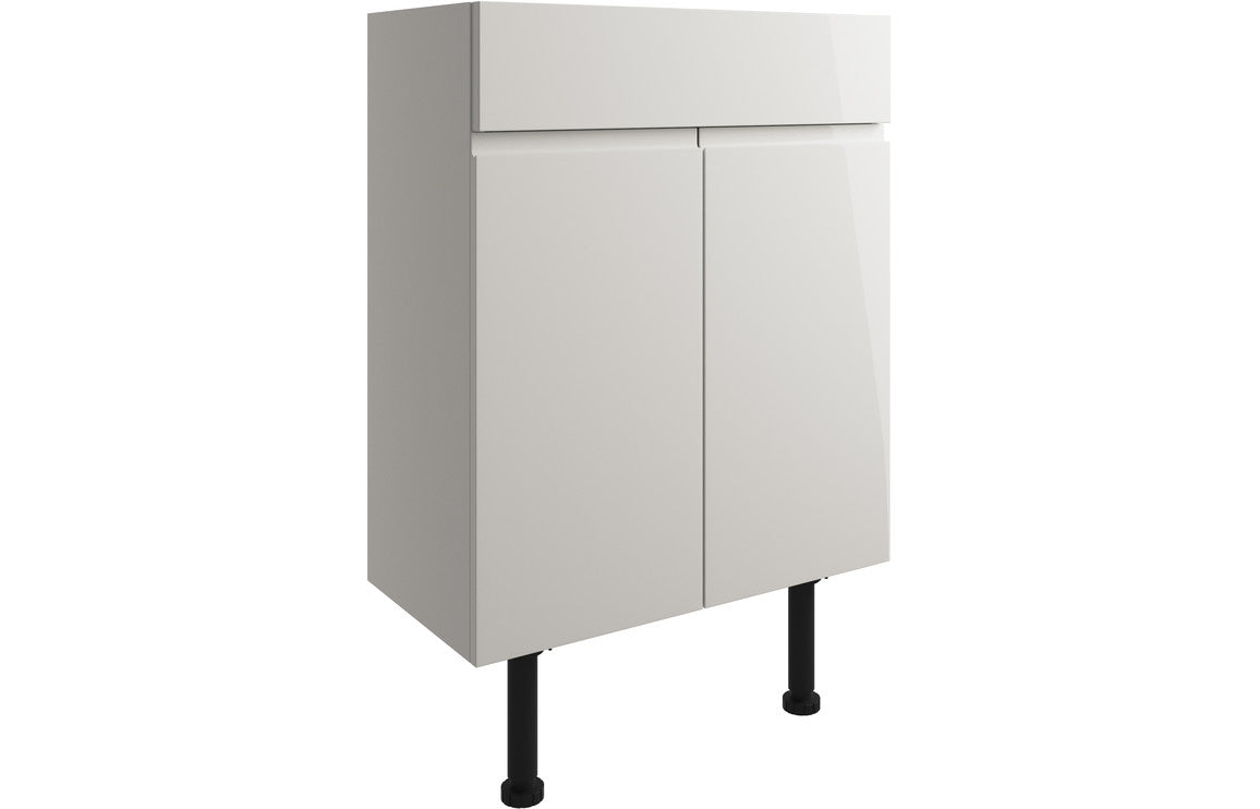 Venus 600mm Basin Unit - Pearl Grey Gloss