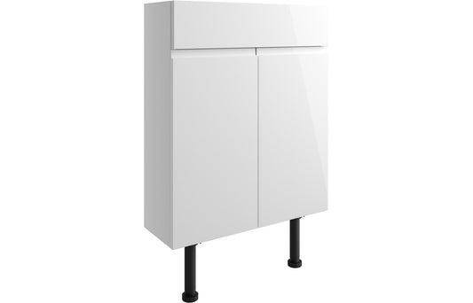 Venus 600mm Slim Basin Unit - White Gloss