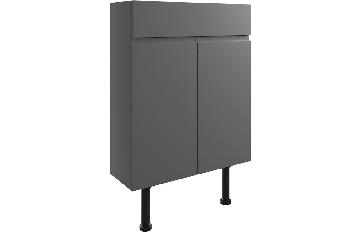 Venus 600mm Slim Basin Unit - Onyx Grey Gloss