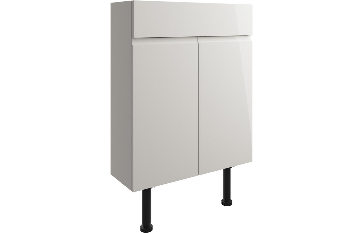 Venus 600mm Slim Basin Unit - Pearl Grey Gloss