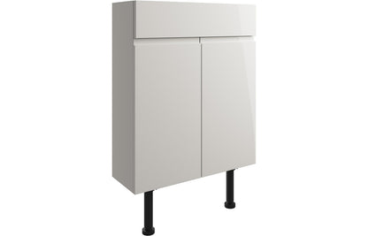Venus 600mm Slim Basin Unit - Pearl Grey Gloss