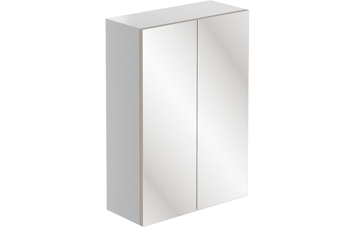Venus 500mm Mirrored Wall Unit - White Gloss