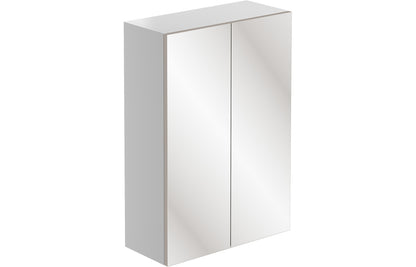 Venus 500mm Mirrored Wall Unit - White Gloss