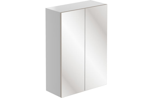 Venus 500mm Mirrored Wall Unit - White Gloss