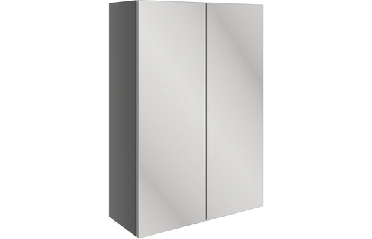 Venus 500mm Mirrored Wall Unit - Onyx Grey Gloss
