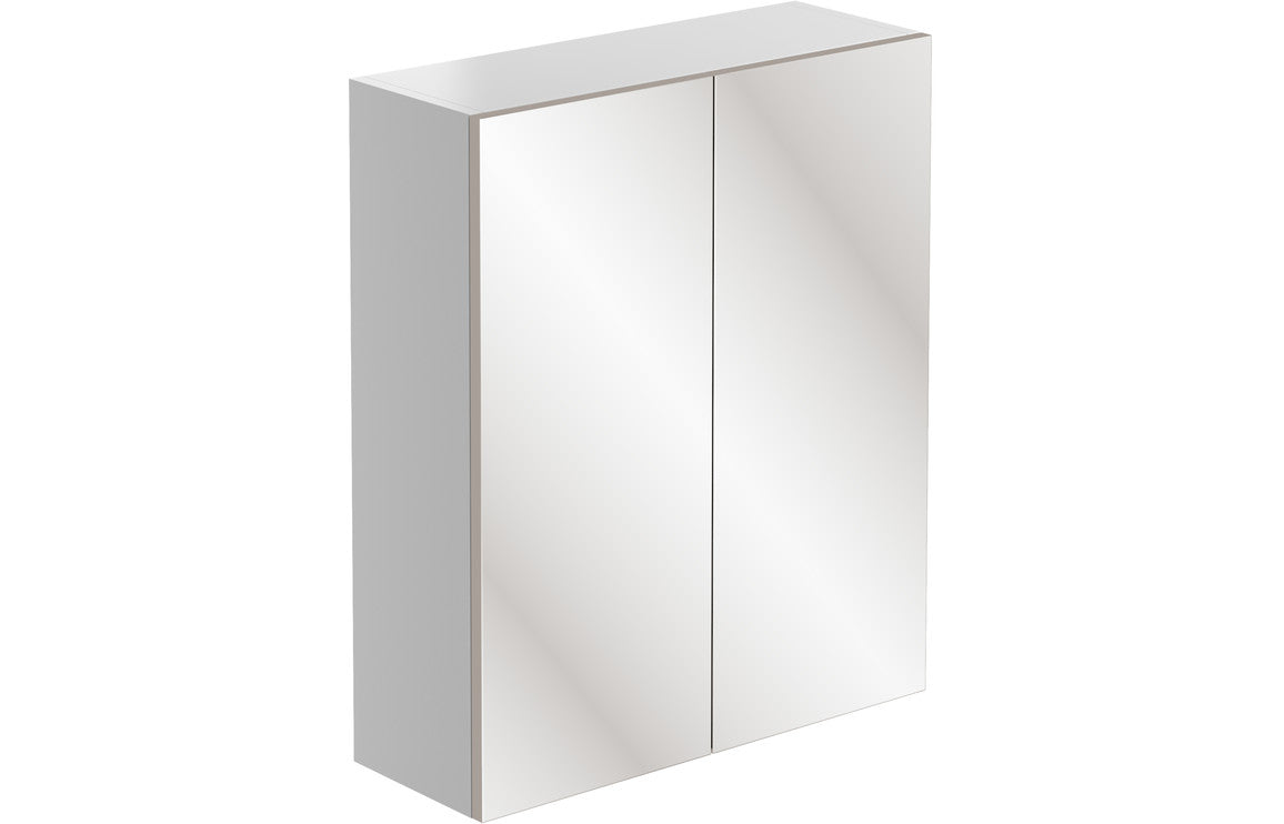 Venus 600mm Mirrored Wall Unit - White Gloss