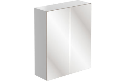 Venus 600mm Mirrored Wall Unit - White Gloss