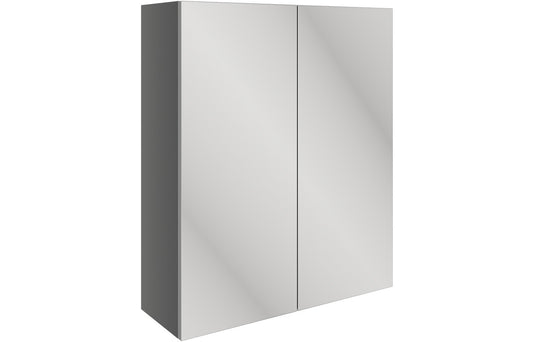 Venus 600mm Mirrored Wall Unit - Onyx Grey Gloss