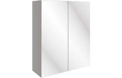 Venus 600mm Mirrored Wall Unit - Pearl Grey Gloss