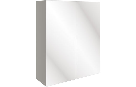 Venus 600mm Mirrored Wall Unit - Pearl Grey Gloss