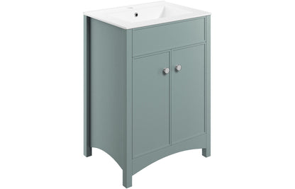 Lavana 610mm Basin Unit & Basin - Sea Green Ash