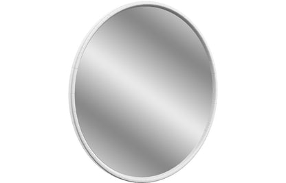 Lavana 550x550mm Round Mirror - Satin White Ash