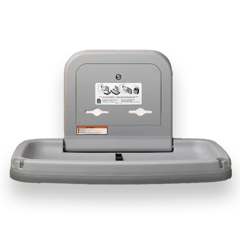 Horizontal Baby Change Unit, Grey with Stainless Steel Veneer