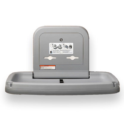 Horizontal Baby Change Unit, Grey with Stainless Steel Veneer