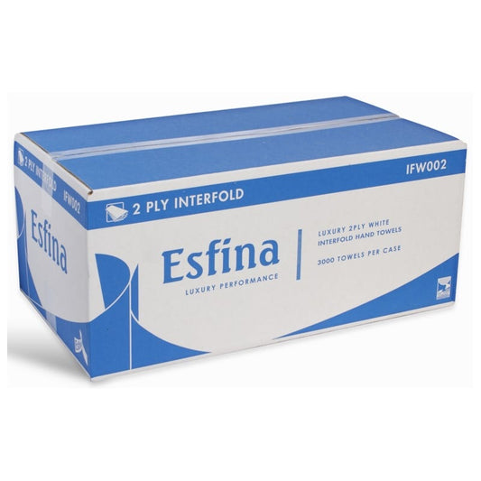 Esfina 2 Ply White Interfold Paper Hand Towels