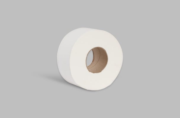 Mini Jumbo Toilet Rolls 100% Virgin Pulp 80mm Core Single Rolls