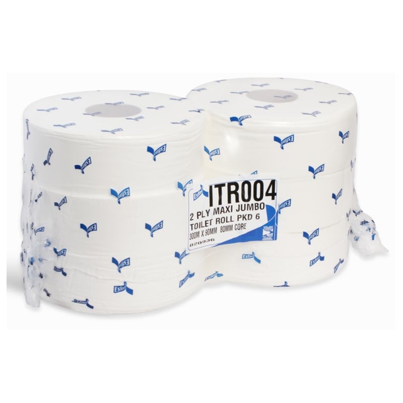 Esfina 2 Ply White Maxi Jumbo Toilet Roll 3" Core