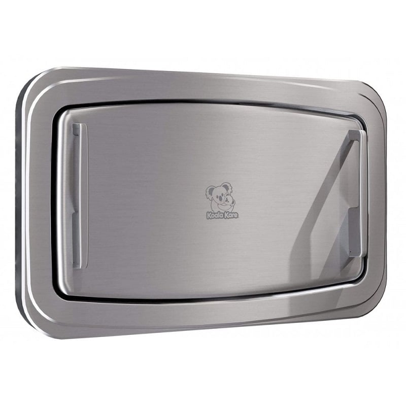 Horizontal Stainless Steel Recessed-Mounted Baby Changing Unit Closed