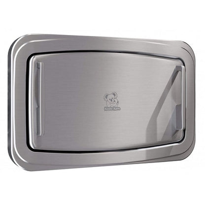Horizontal Stainless Steel Recessed-Mounted Baby Changing Unit Closed