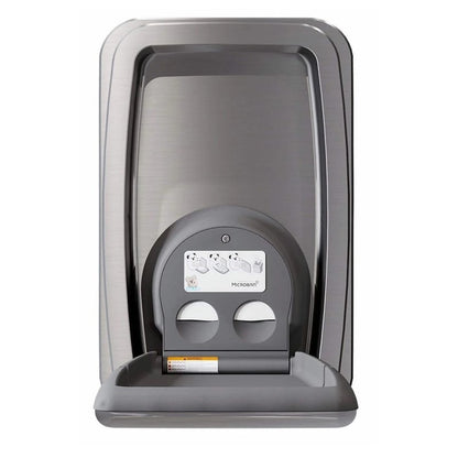 Vertical Stainless Steel Surface-Mounted Baby Changing Unit Open