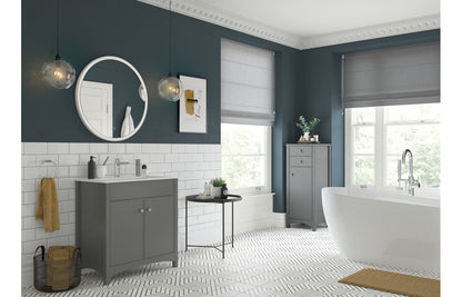 Lavana Soft Close Wood Effect Toilet Seat - Grey Ash