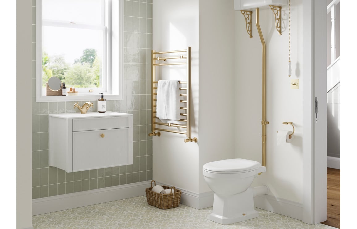 Lavana Soft Close Wood Effect Toilet Seat - Satin White Ash