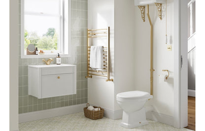 Lavana Soft Close Wood Effect Toilet Seat - Satin White Ash
