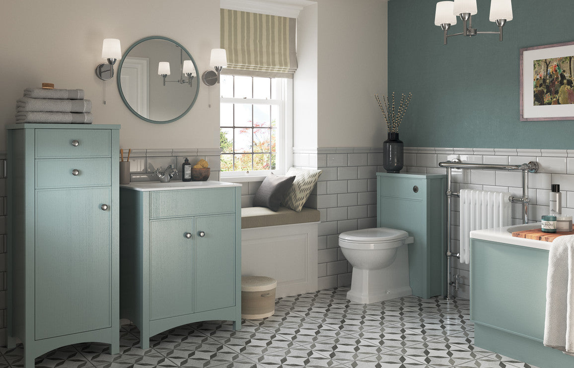 Lavana 550x550mm Round Mirror - Sea Green Ash