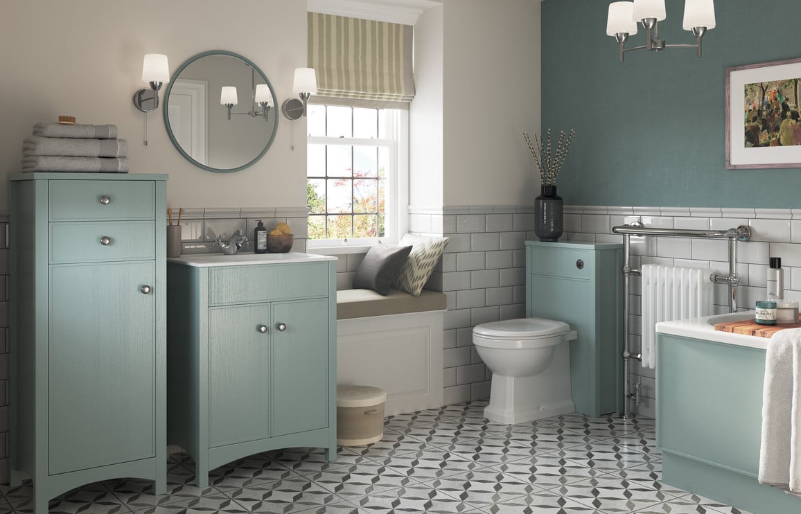 Lavana Soft Close Wood Effect Toilet Seat - Sea Green Ash