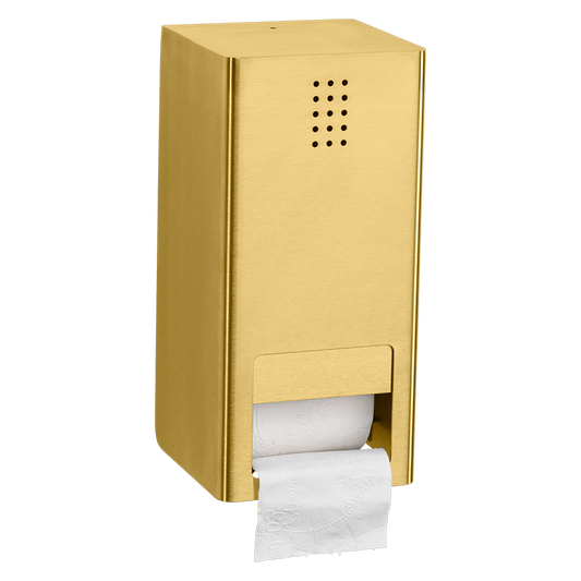 One Brass Double Toilet Roll Holder, ME-300