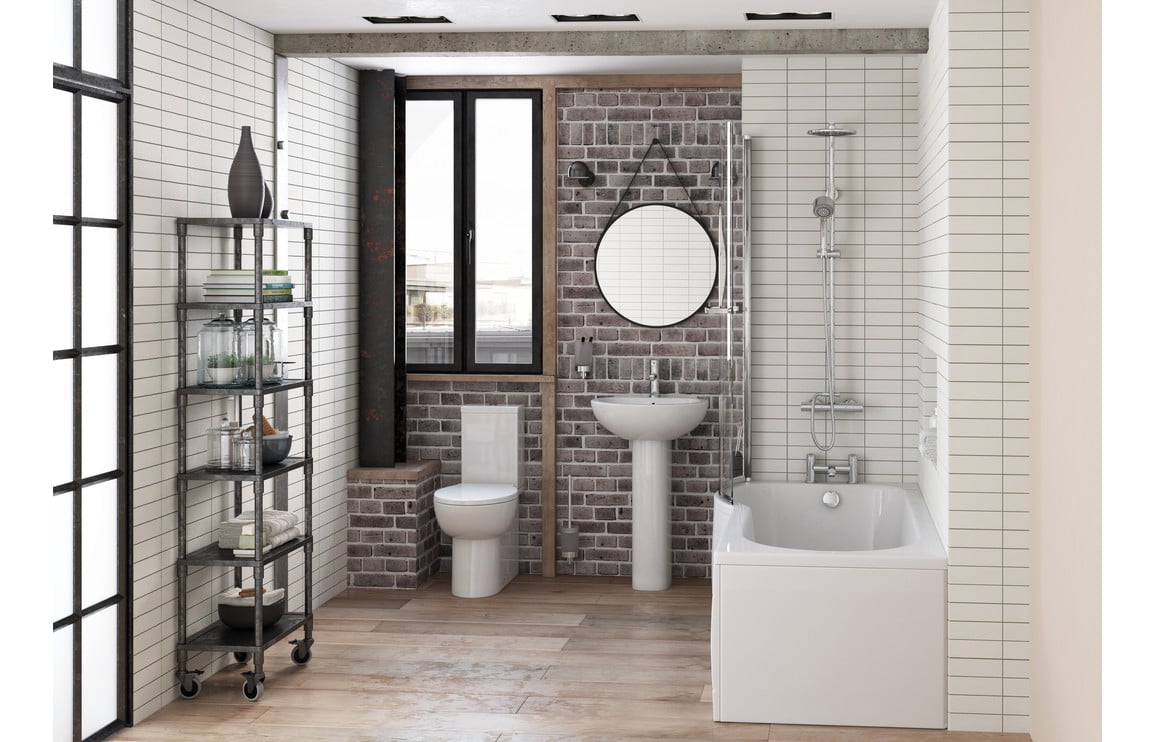 Maia 535x490mm 1TH Basin & Semi Pedestal