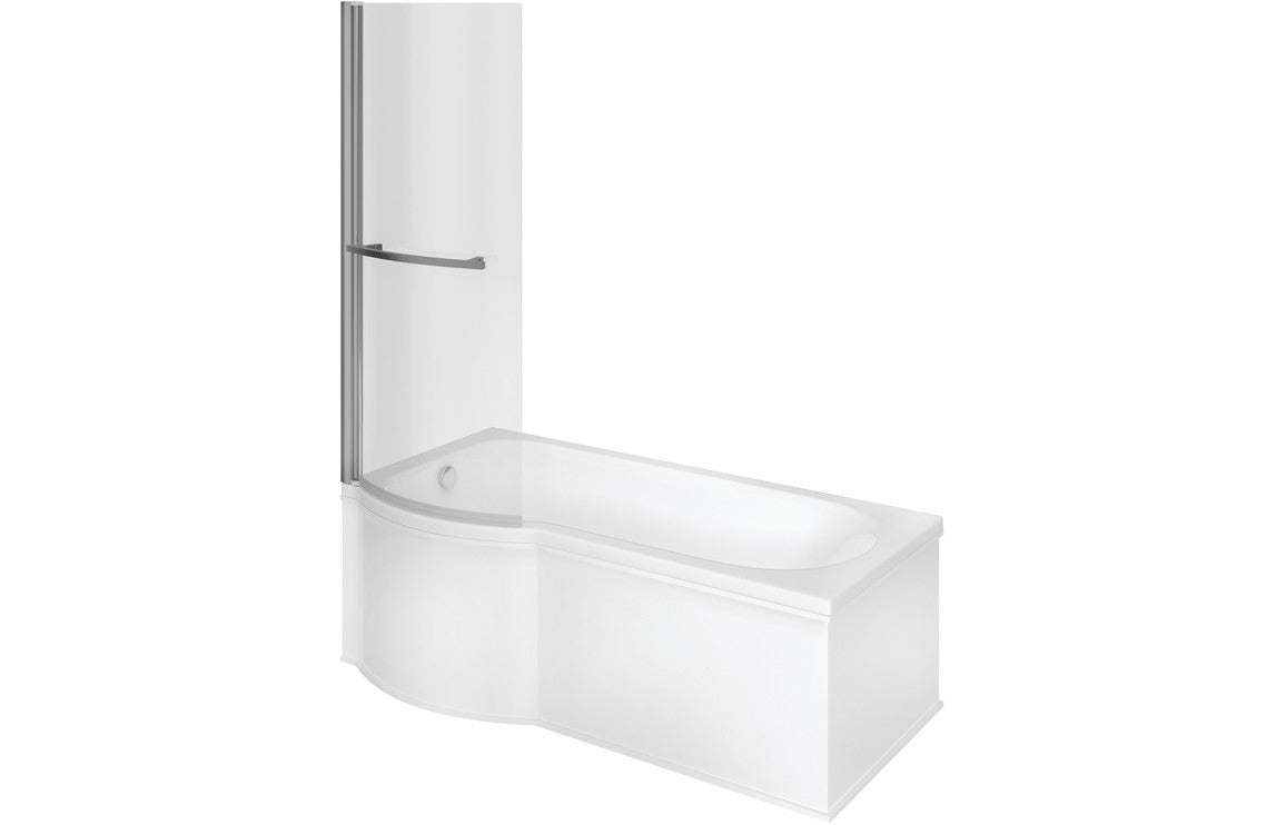 Sloan P Shape SUPERCAST 1700x850x560mm 0TH Shower Bath Pack (LH)