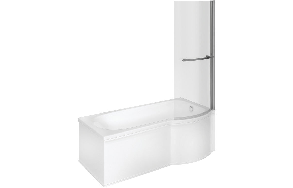 Sloan P Shape 1700x850x560mm 0TH Shower Bath Pack (RH)