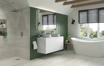 Orpheus 355mm Ceramic Round Washbowl & Waste - Matt Grey