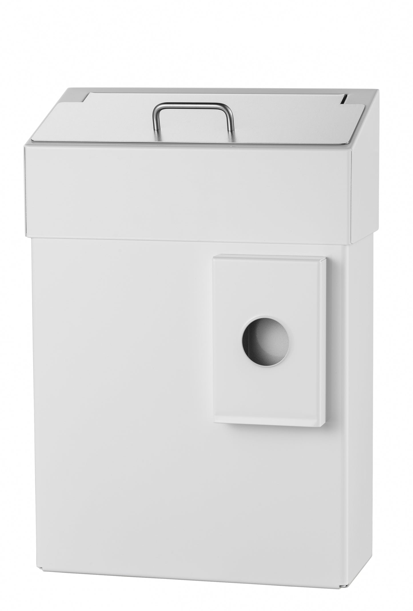 MediQo 10 Litre White Steel Sanitary Bin, 8255MQ