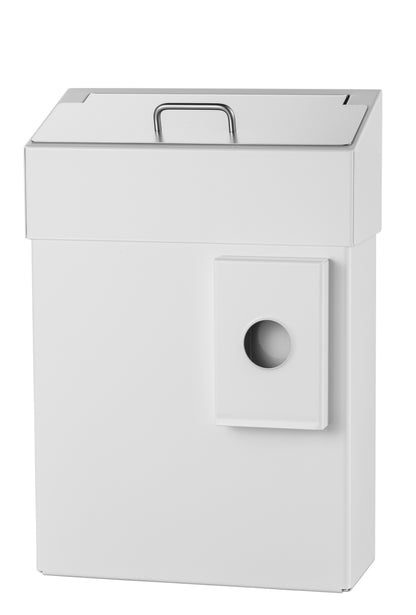 MediQo 10 Litre White Steel Sanitary Bin, 8255MQ