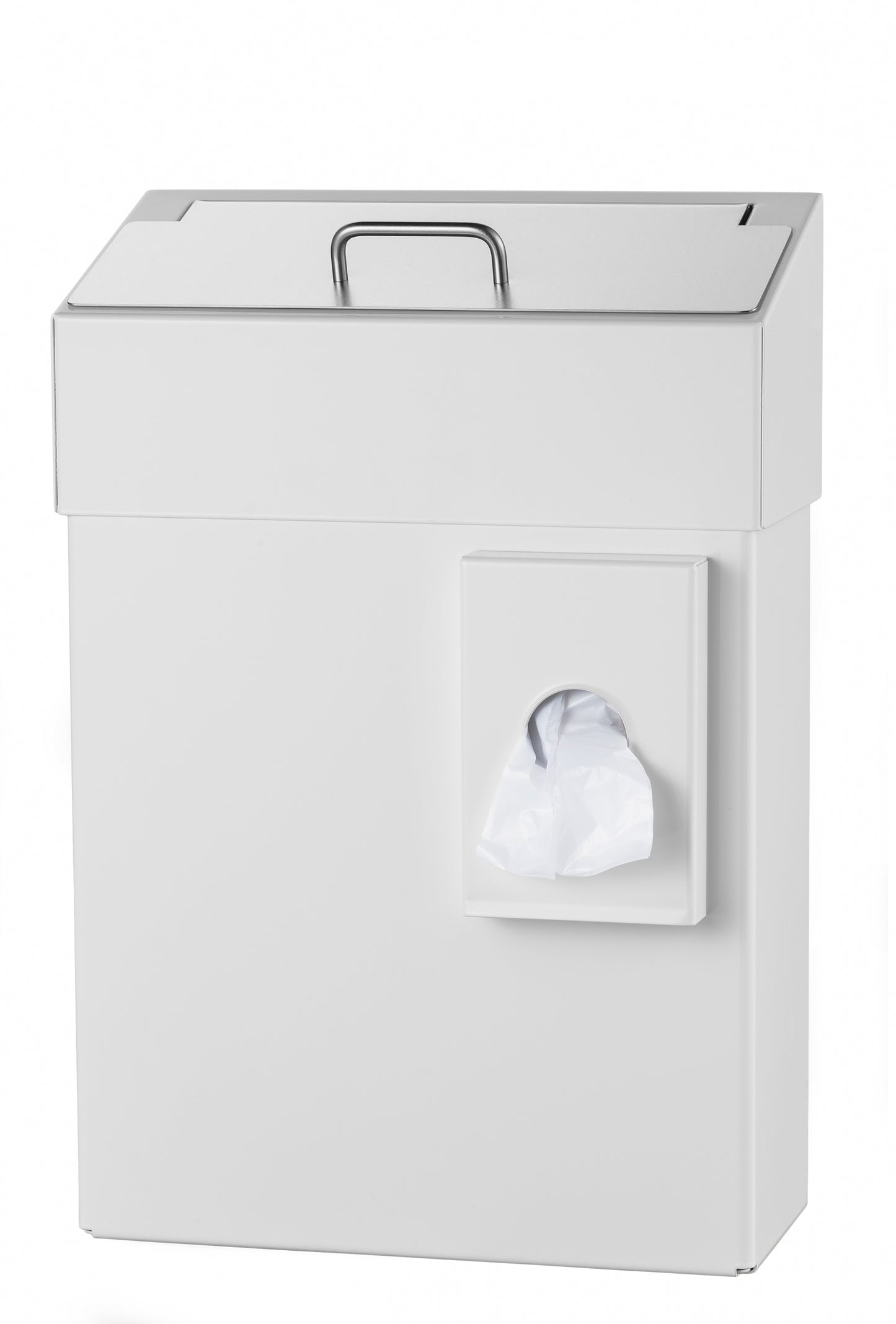 MediQo 10 Litre White Steel Sanitary Bin, 8255MQ